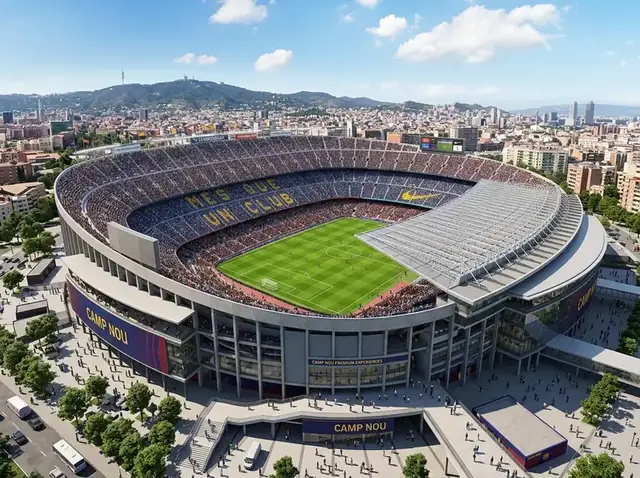 3D architectural mockup of Camp Nou Arena